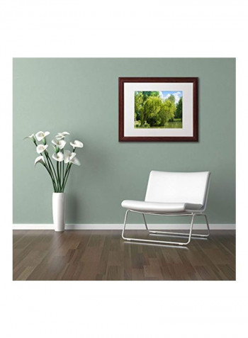 Canvas Artwork Wooden Frame Brown/Clear/Green 16x20inch