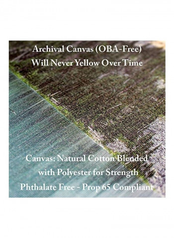 Canvas Artwork Wooden Frame Brown/Clear/Green 16x20inch