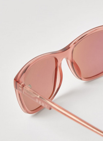 Women's Full Rim Injected Modified Rectangle Sunglasses - Lens Size: 55 mm