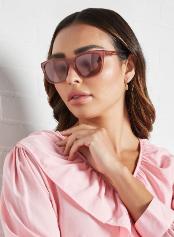 Women's Full Rim Injected Modified Rectangle Sunglasses - Lens Size: 55 mm