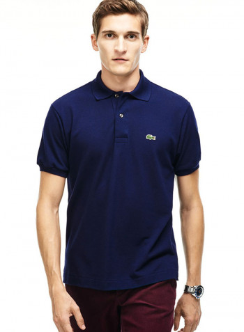 Classic Fit Polo Shirt Navy Blue