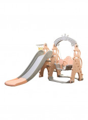 Swing And Slide With Basketball Hoop Playset 100x50x50cm