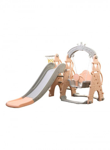Swing And Slide With Basketball Hoop Playset 100x50x50cm
