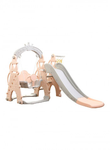 Swing And Slide With Basketball Hoop Playset 100x50x50cm