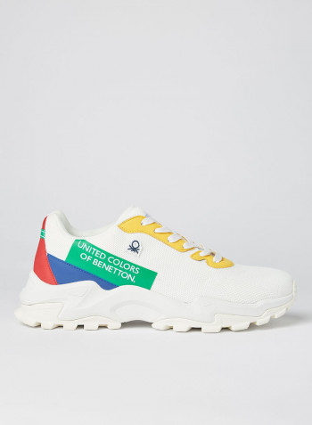 Colourblock Panel Sneakers White/Red