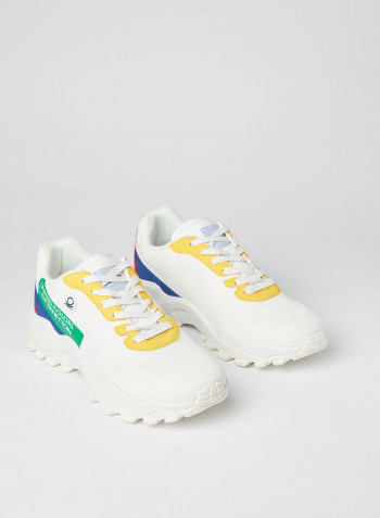 Colourblock Panel Sneakers White/Red