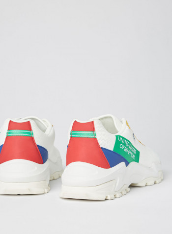 Colourblock Panel Sneakers White/Red
