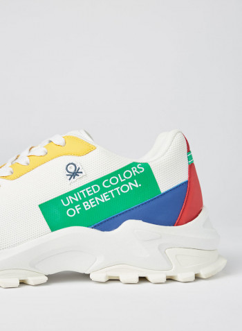 Colourblock Panel Sneakers White/Red