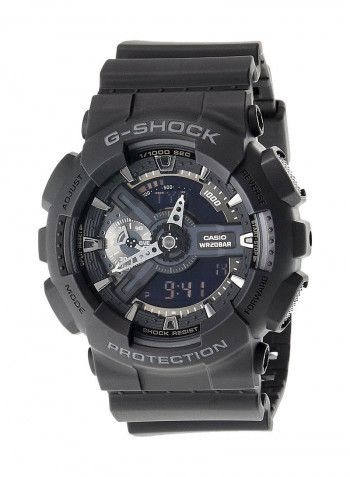 Men's Water Resistant Rubber Analog Watch 	GA-110-1BDR