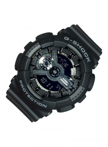 Men's Water Resistant Rubber Analog Watch 	GA-110-1BDR