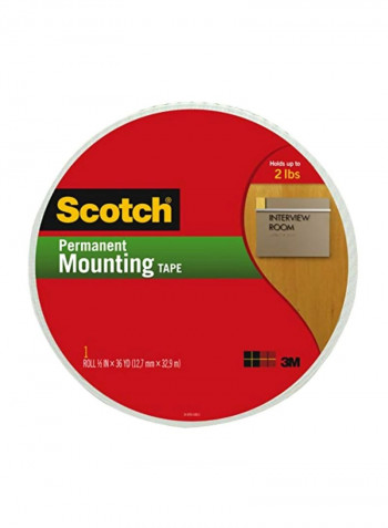 Permanent Mounting Tape White