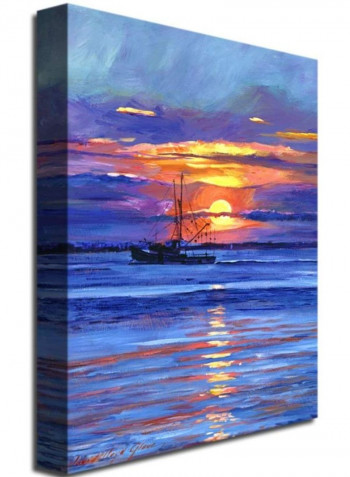 Sail At Dawn Canvas Wall Art Purple 18 x 24inch