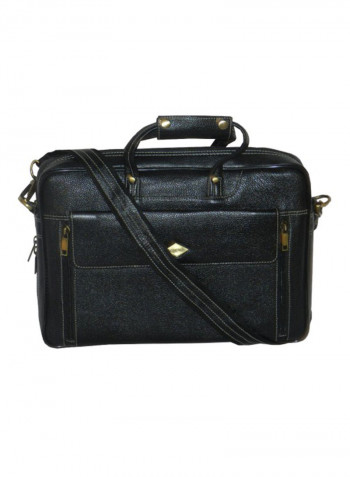 Genuine Leather Designer Office Bag For Travel Black