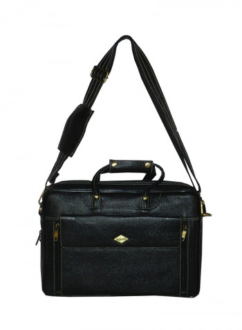 Genuine Leather Designer Office Bag For Travel Black