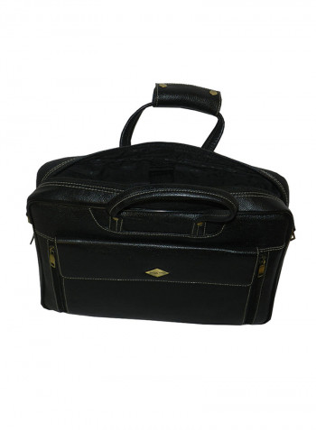 Genuine Leather Designer Office Bag For Travel Black