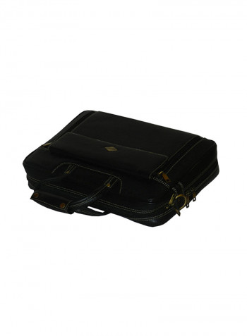 Genuine Leather Designer Office Bag For Travel Black