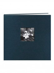 Postbound Album With Photo Window Blue