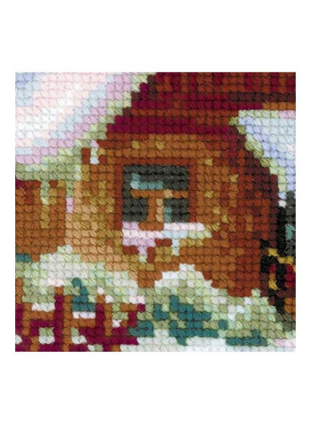 Serbian Village Counted Cross Stitch Kit White/Green/Brown