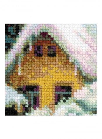 Serbian Village Counted Cross Stitch Kit White/Green/Brown