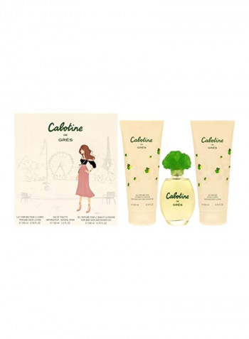 3-Piece Cabotine Gift Set (EDT 3.4 oz, Body Lotion 6.7 oz and Shower Gel 6.7 oz)