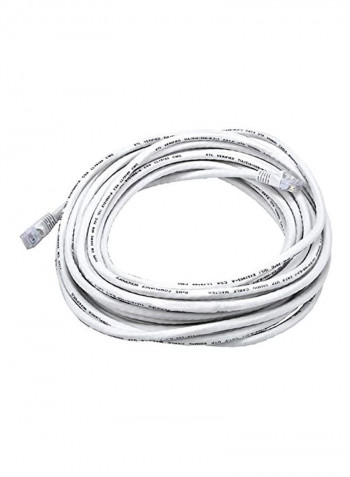 Cat5e Ethernet Patch Cable 8inch White/Clear
