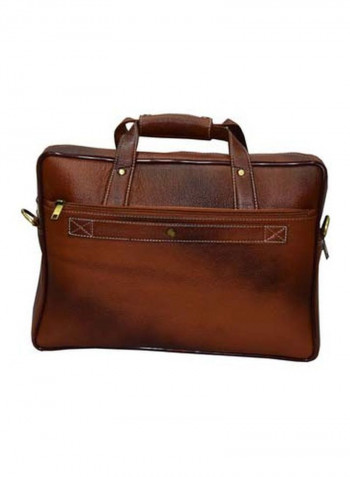 Leather Bag Fits 15.6 Inches Laptop Tan