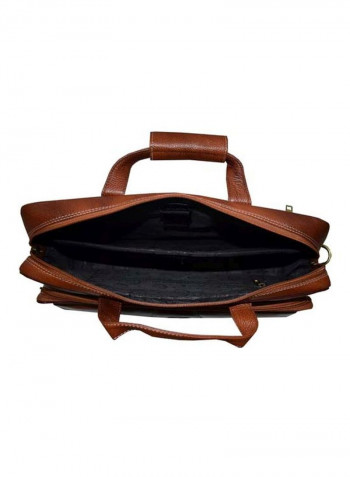 Leather Bag Fits 15.6 Inches Laptop Tan