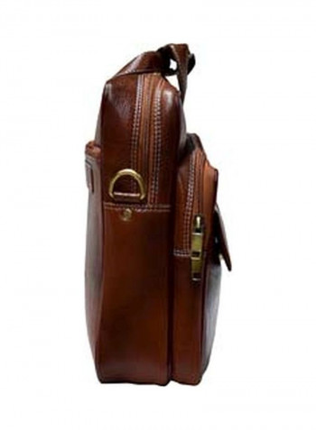 Leather Bag Fits 15.6 Inches Laptop Tan