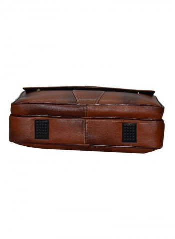 Leather Bag Fits 15.6 Inches Laptop Tan