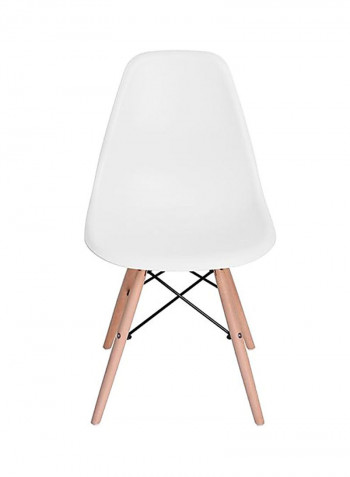 4-Piece Dining Chair Set White/Beige