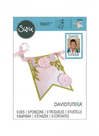 Davidtutera Thinlits Die Floral Banner