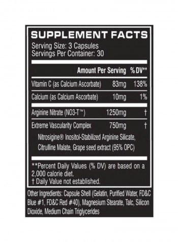 NO3 Chrome Dietary Supplement - Unflavored - 90 Capsules