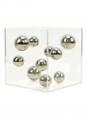 Decorative Cover Planet Ornament Clear/Silver 18x18x26cm