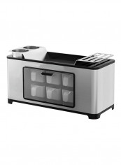 Spice Storage Rack Silver/Black/Clear 47x22.50x27cm