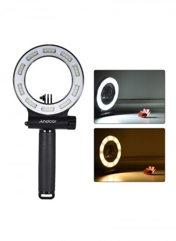 30 LED Waterproof Diving Fill Light 17.3x14.5x1.7cm White/Black