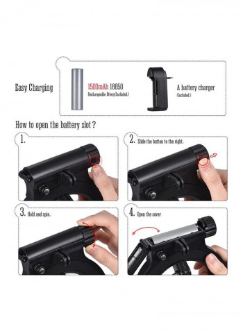 30 LED Waterproof Diving Fill Light 17.3x14.5x1.7cm White/Black