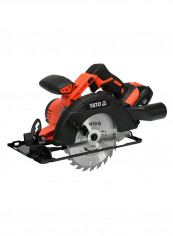 Cordless Circular Saw 165mm 18V w/1x2.0Ah Battery & Quick Charger Color BoxYT-82810 Silver/Orange/Black 10x5x5cm