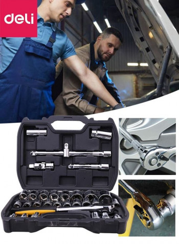 32-Piece Socket Set  Black/Silver