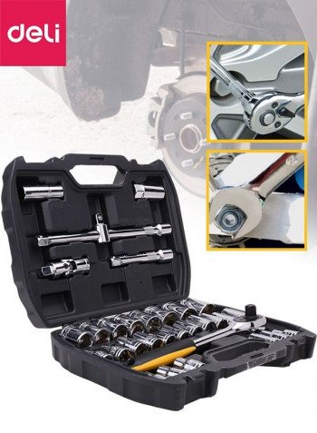 32-Piece Socket Set  Black/Silver
