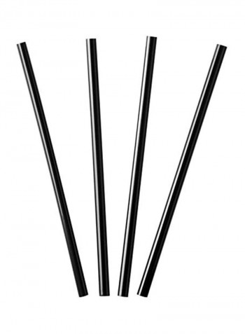 10000-Piece Plastic Straws Black 230x6millimeter