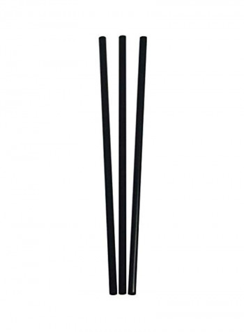 10000-Piece Plastic Straws Black 230x6millimeter