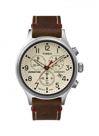 Men's Leather Chronograph Watch TW4B04300