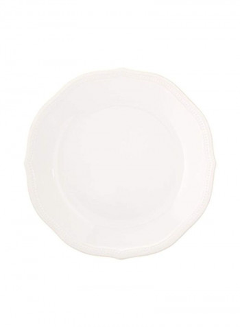 4-Piece French Perle Bead Dinner Set White