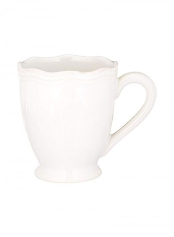 4-Piece French Perle Bead Dinner Set White