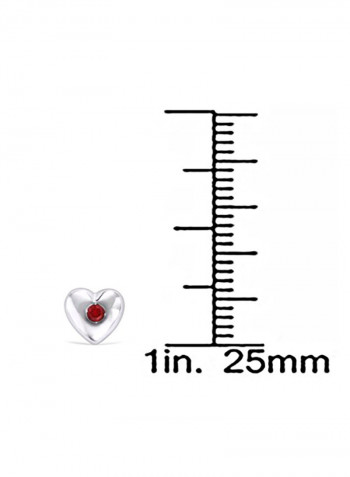 925 Sterling Silver Ruby Stud Earrings