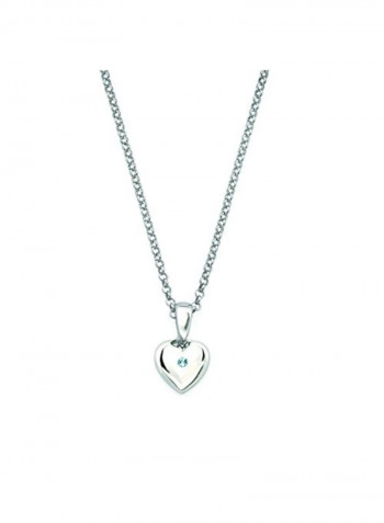 925 Sterling Silver Heart Shaped Pendant Necklace