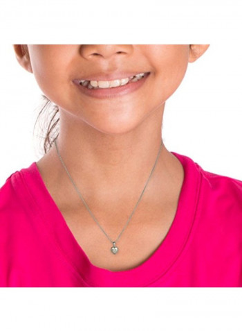 925 Sterling Silver Heart Shaped Pendant Necklace