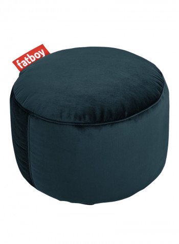 Round Patch Pouf Blue 35x50centimeter