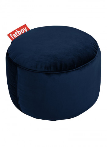 Round Patch Pouf Blue 35x50centimeter