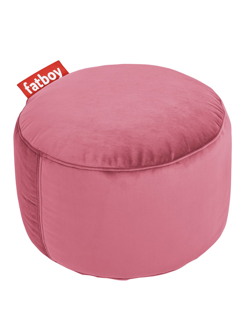 Round Patch Pouf Pink 35x50centimeter